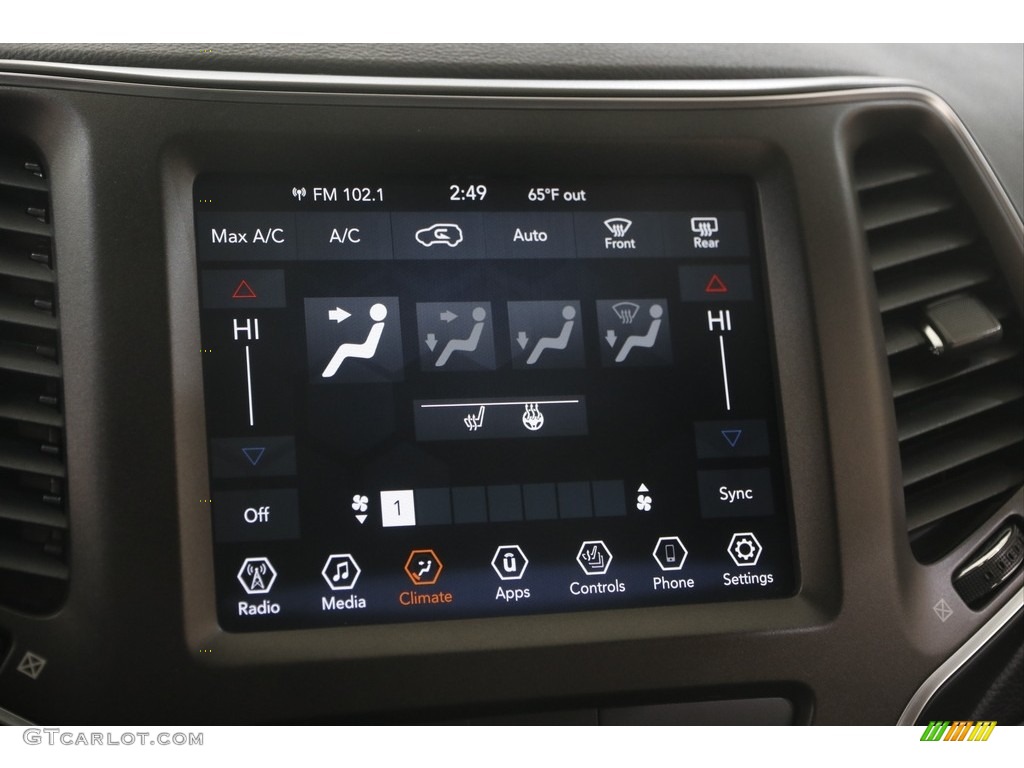 2020 Cherokee Trailhawk 4x4 - Hydro Blue Pearl / Black photo #11