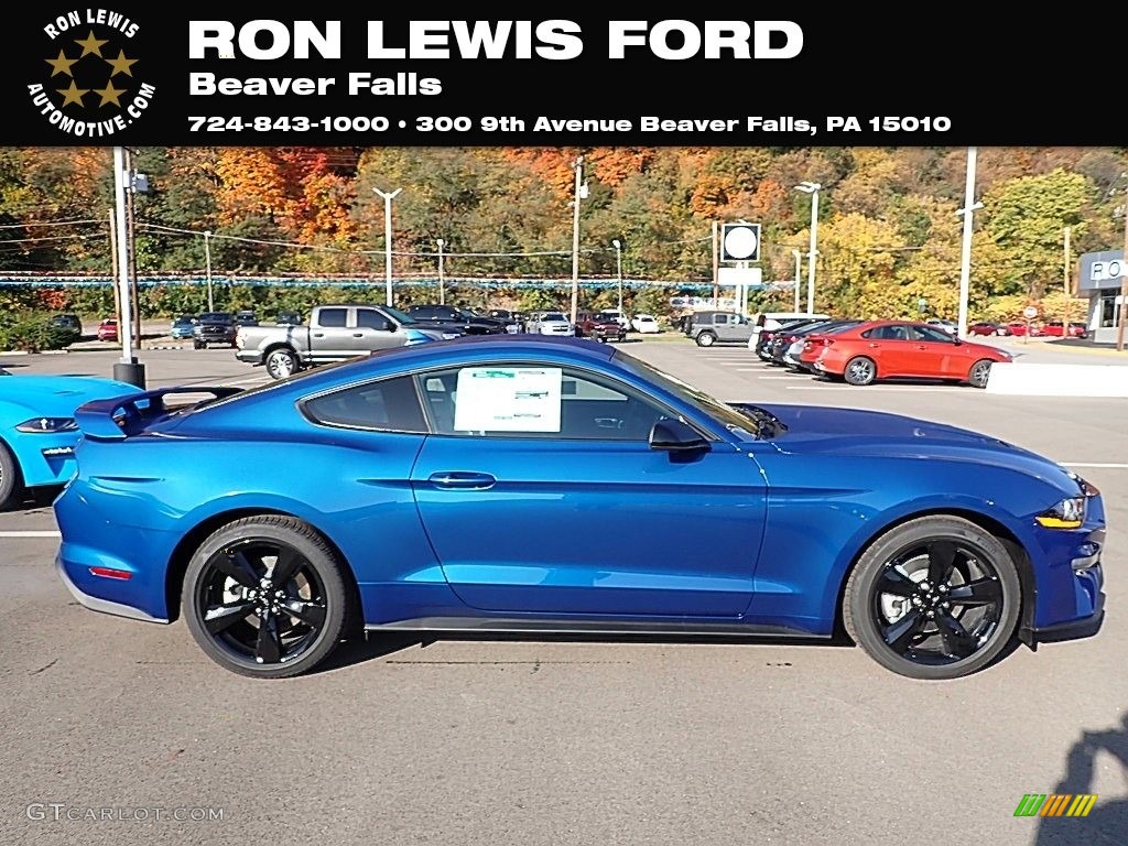 2022 Mustang Ecoboost Premium Fastback - Atlas Blue Metallic / Ebony photo #1
