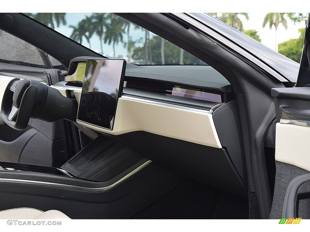 2021 Tesla Model S Plaid AWD Black/White Dashboard Photo #145023287