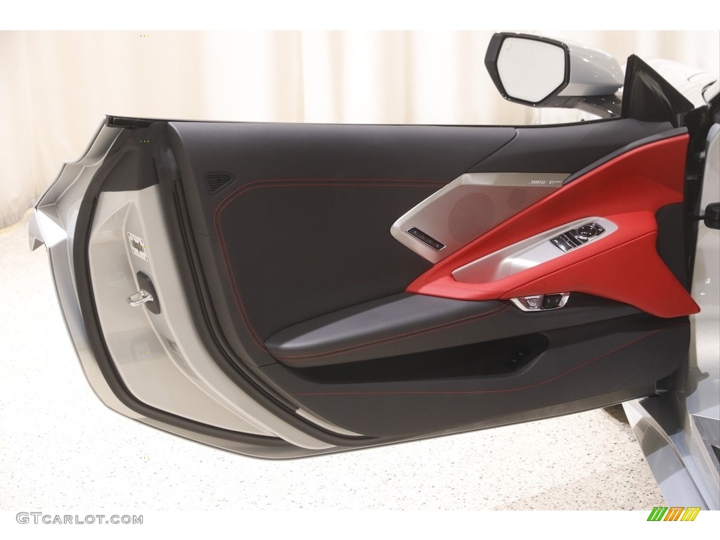 2021 Chevrolet Corvette Stingray Coupe Adrenaline Red Door Panel Photo #145025486