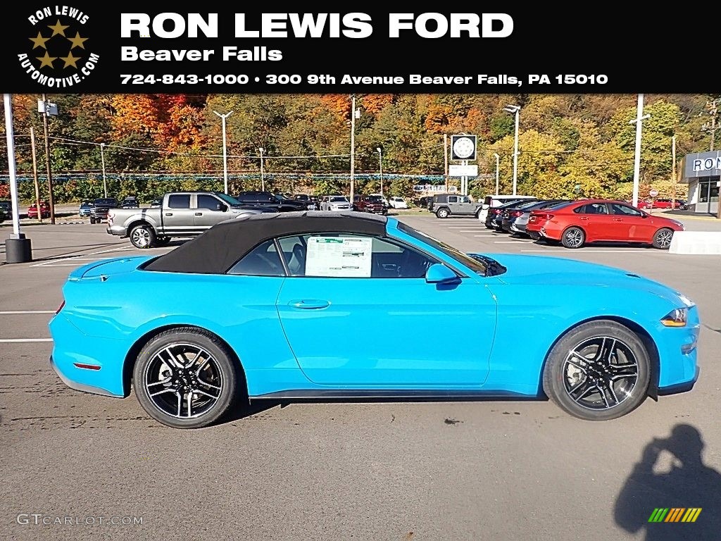 2022 Mustang Ecoboost Premium Convertible - Grabber Blue Metallic / Ebony photo #1