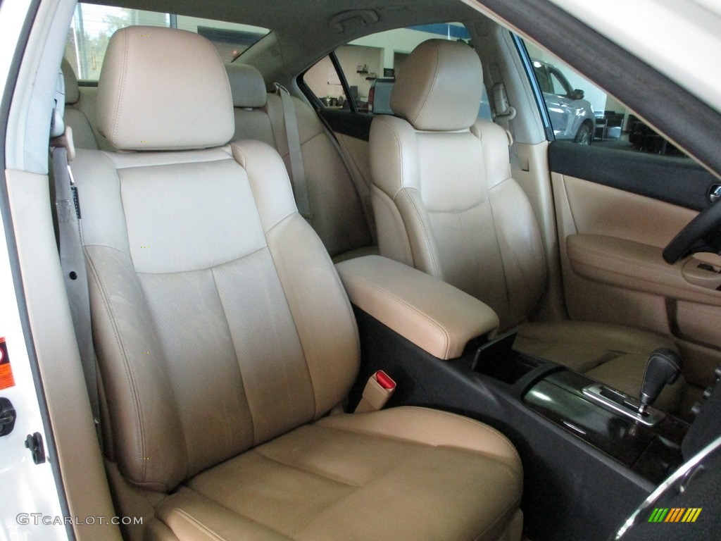 2009 Maxima 3.5 SV Premium - Winter Frost White / Caffe Latte photo #19