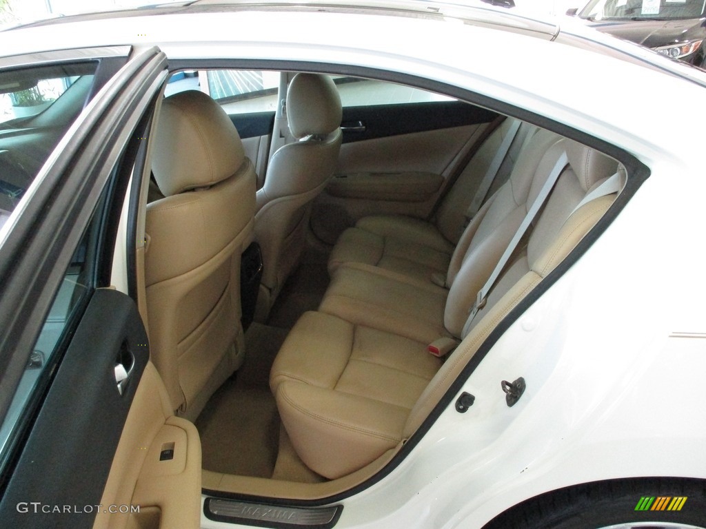 2009 Maxima 3.5 SV Premium - Winter Frost White / Caffe Latte photo #25