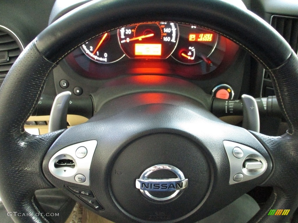 2009 Maxima 3.5 SV Premium - Winter Frost White / Caffe Latte photo #39