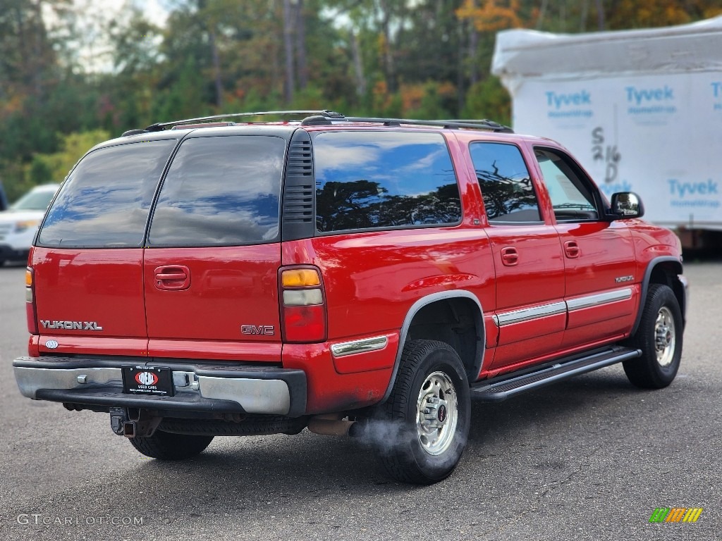 2001 Yukon XL SLE - Fire Red / Medium Dark Pewter/Shale photo #7