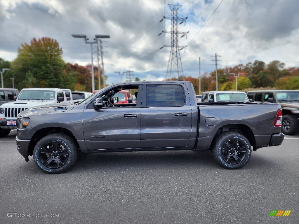 Granite Crystal Metallic 2022 Ram 1500 Big Horn Night Edition Crew Cab 4x4 Exterior Photo #145031170