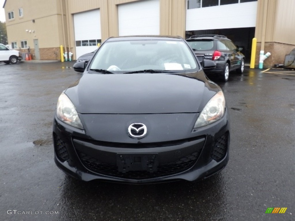 2013 MAZDA3 i SV 4 Door - Black Mica / Black photo #2