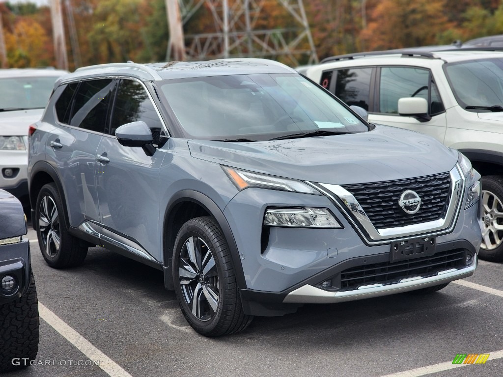 2021 Rogue Platinum AWD - Boulder Gray Pearl / Charcoal photo #3