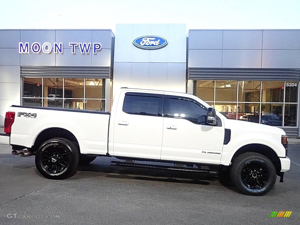 2021 F250 Super Duty Lariat Crew Cab 4x4 - Star White / Black photo #1