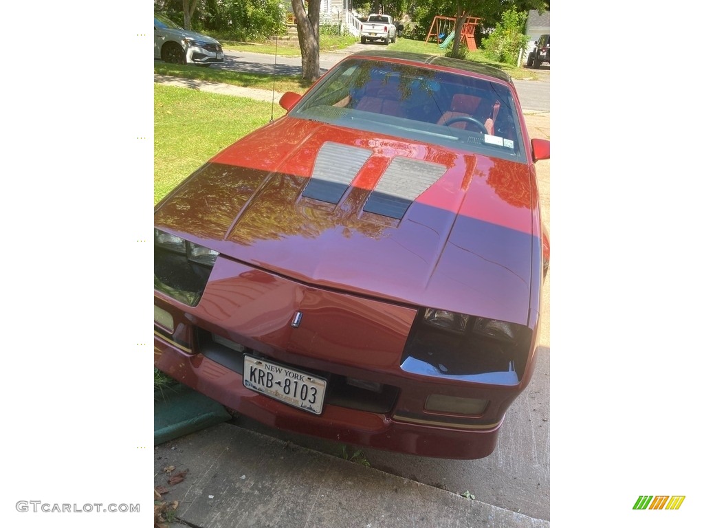 1989 Camaro IROC-Z Coupe - Dark Red Metallic / Red photo #2