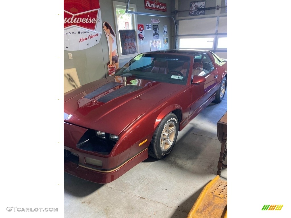 1989 Camaro IROC-Z Coupe - Dark Red Metallic / Red photo #3