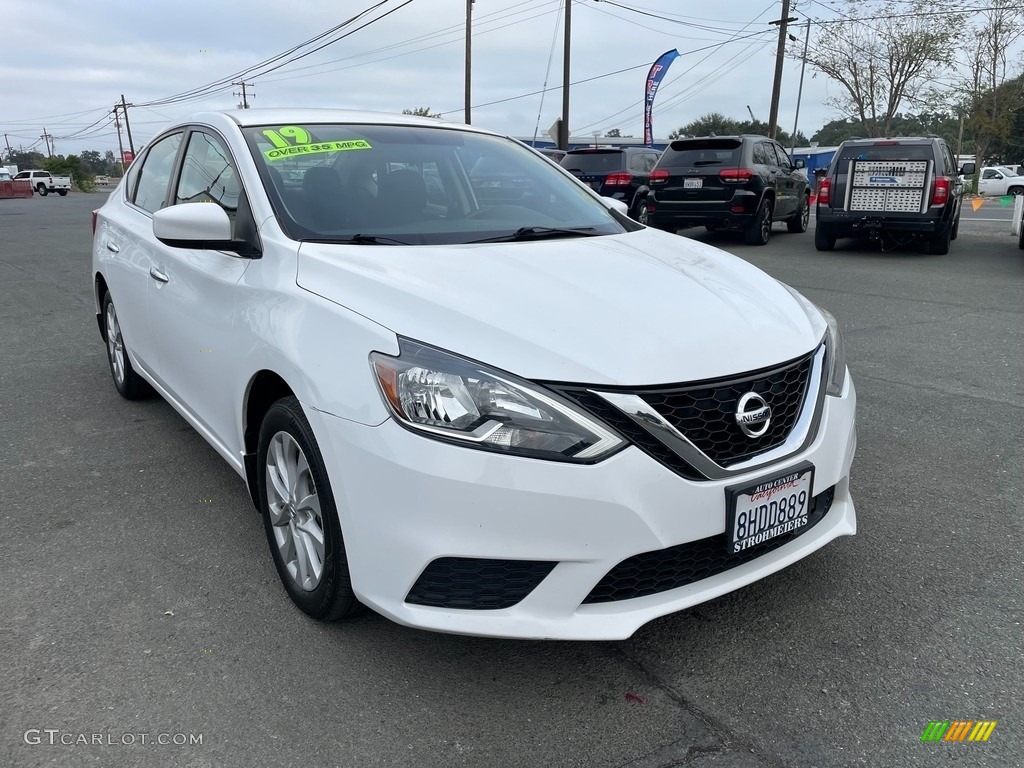 2019 Sentra SV - Fresh Powder / Charcoal photo #1
