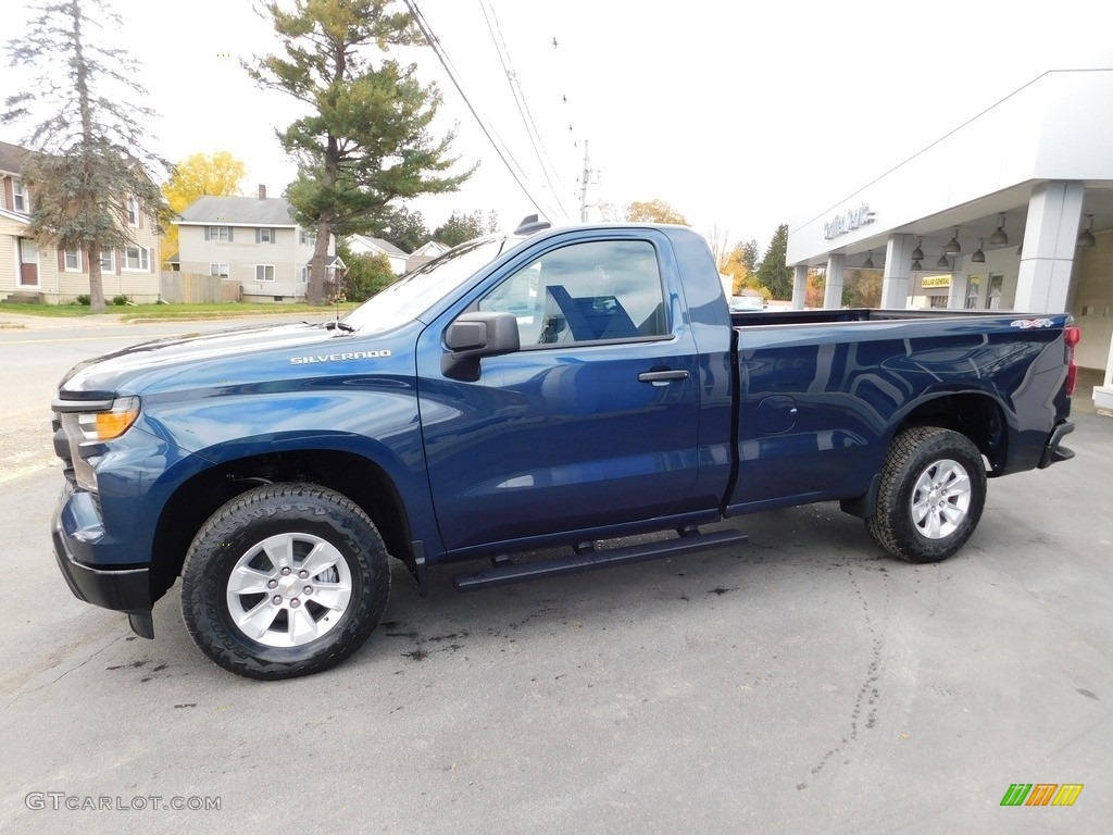 Northsky Blue Metallic 2022 Chevrolet Silverado 1500 WT Regular Cab 4x4 Exterior Photo #145039194