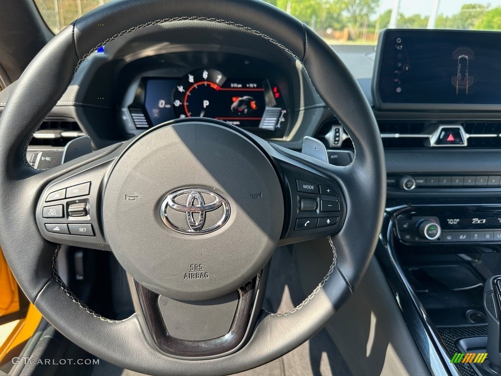 2021 Toyota GR Supra 3.0 Premium Black Steering Wheel Photo #145040199