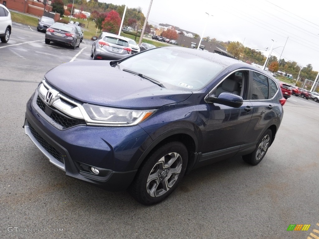 2019 CR-V EX-L AWD - Obsidian Blue Pearl / Gray photo #6