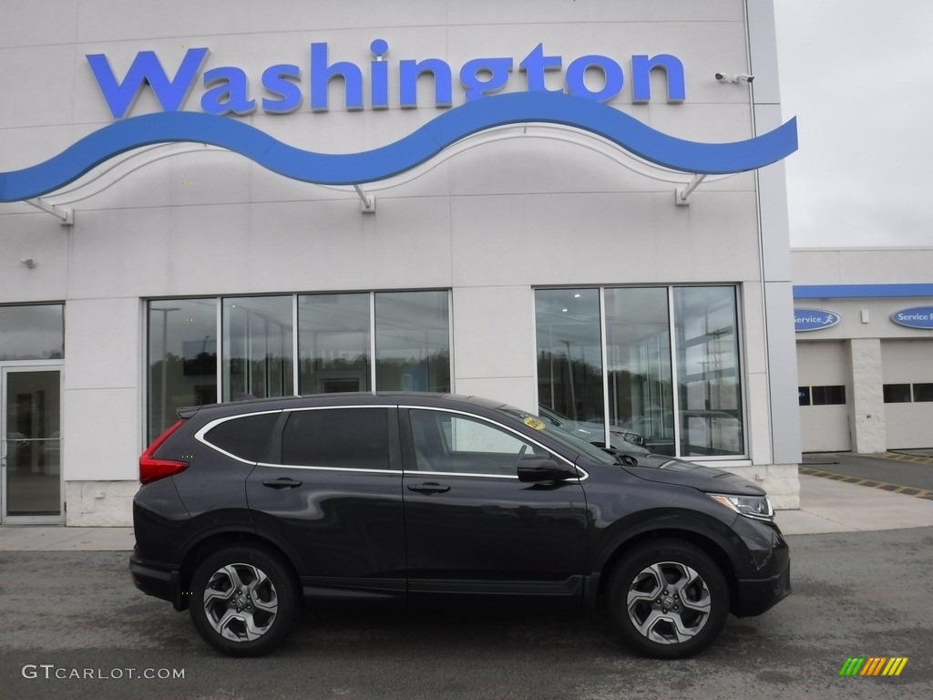 2019 CR-V EX-L AWD - Gunmetal Metallic / Black photo #2