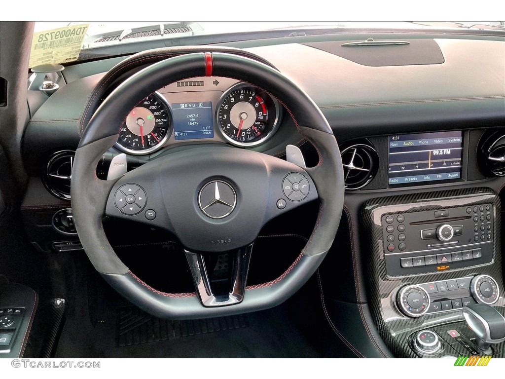 2013 Mercedes-Benz SLS AMG GT Roadster Black designo Steering Wheel Photo #145044714