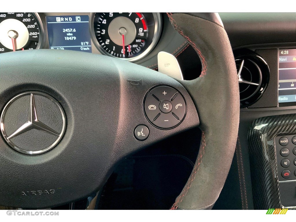 2013 Mercedes-Benz SLS AMG GT Roadster Black designo Steering Wheel Photo #145044825