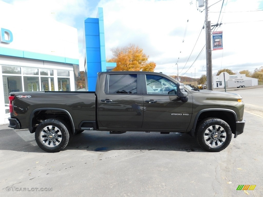 2022 Silverado 2500HD Custom Crew Cab 4x4 - Greenstone Metallic / Jet Black photo #6