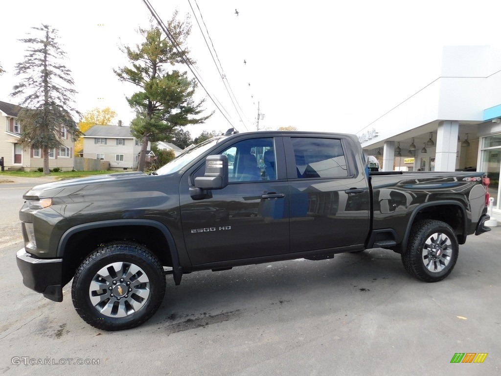 2022 Silverado 2500HD Custom Crew Cab 4x4 - Greenstone Metallic / Jet Black photo #13