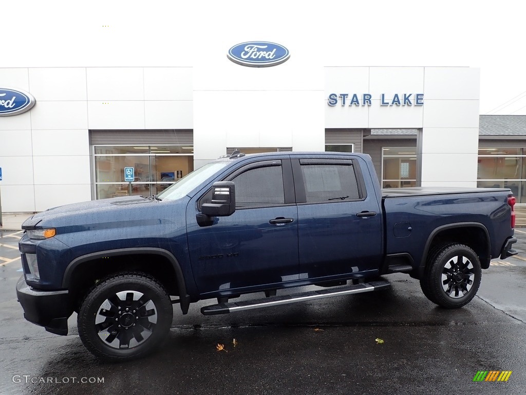 2020 Silverado 2500HD Custom Crew Cab 4x4 - Northsky Blue Metallic / Jet Black photo #1