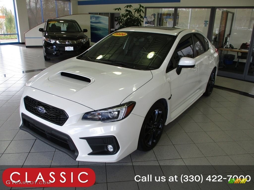 2020 WRX Limited - Crystal White Pearl / Carbon Black photo #1