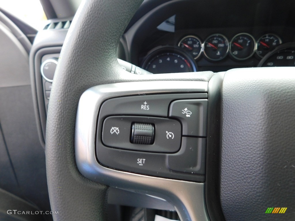 2022 Chevrolet Silverado 2500HD Custom Crew Cab 4x4 Jet Black Steering Wheel Photo #145046656