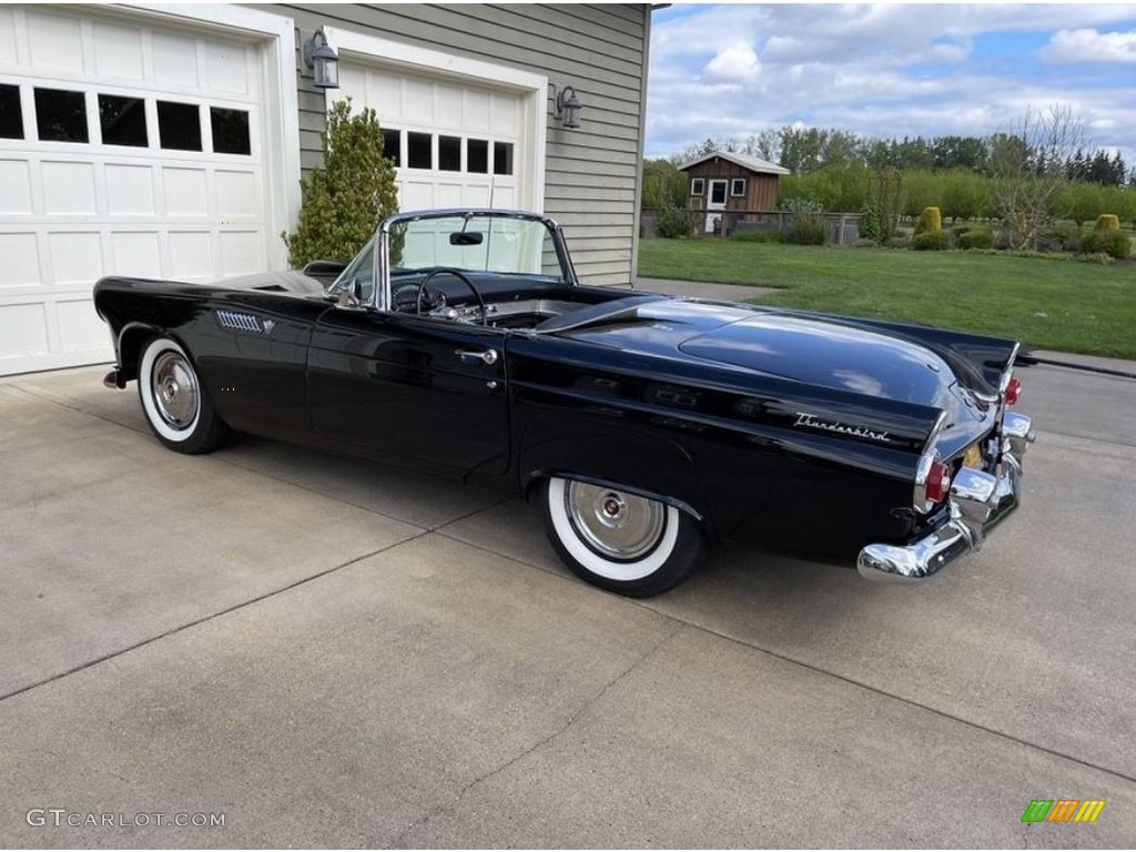 Raven Black 1955 Ford Thunderbird Convertible Exterior Photo #145047403