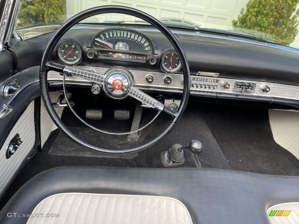 1955 Ford Thunderbird Convertible Black/White Dashboard Photo #145047466