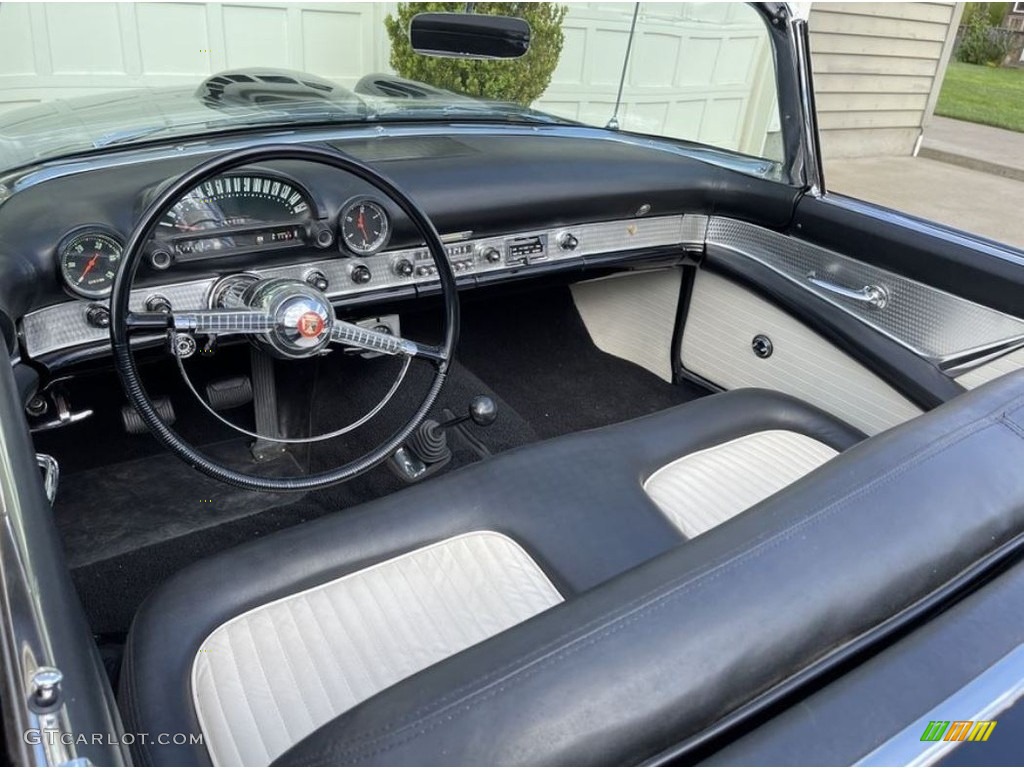 Black/White Interior 1955 Ford Thunderbird Convertible Photo #145047484