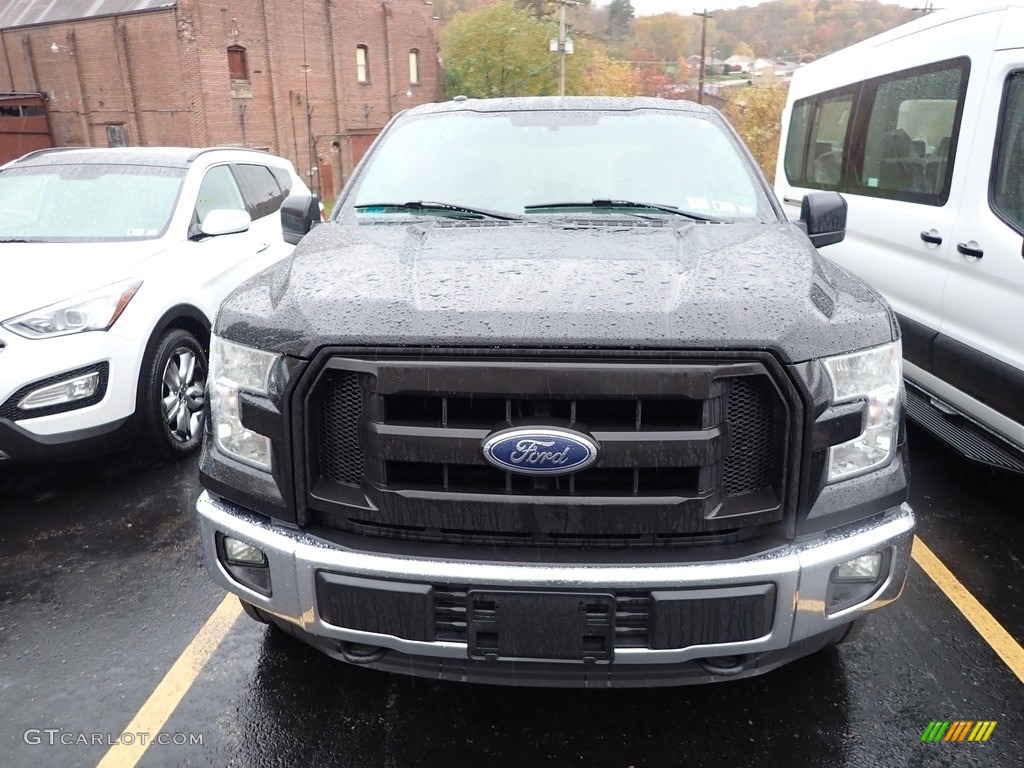 2016 F150 XL SuperCrew 4x4 - Shadow Black / Medium Earth Gray photo #2