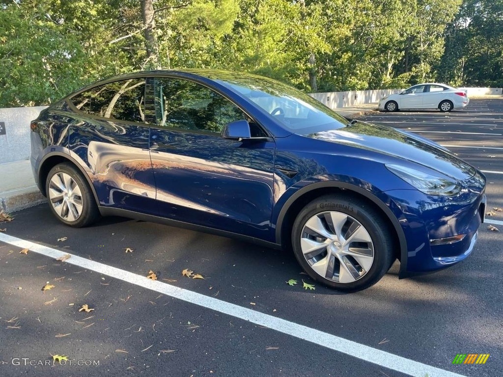 Deep Blue Metallic 2022 Tesla Model Y Long Range AWD Exterior Photo #145047793