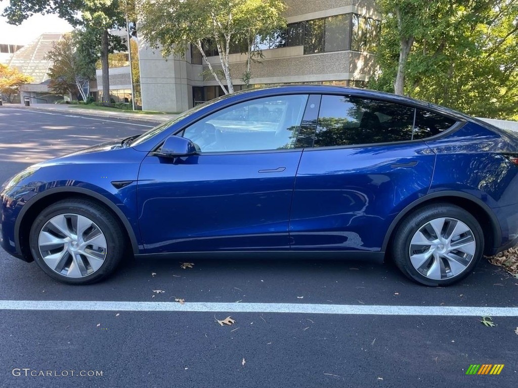 Deep Blue Metallic 2022 Tesla Model Y Long Range AWD Exterior Photo #145047853