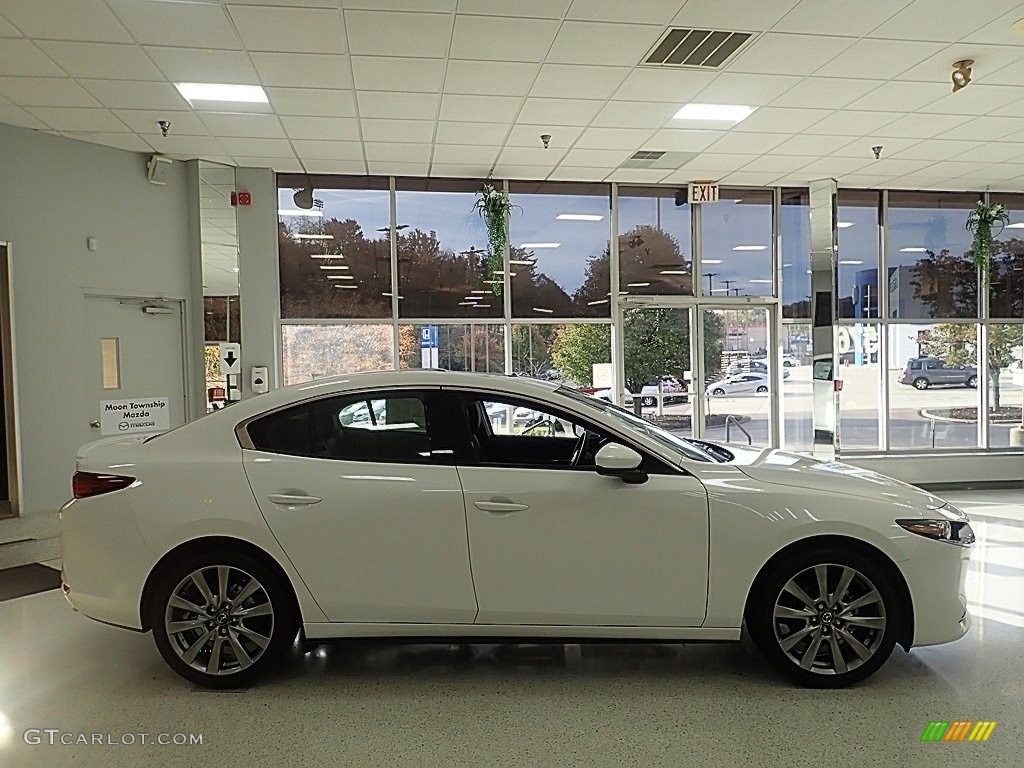 Snowflake White Pearl Mica 2022 Mazda Mazda3 Premium Sedan Exterior Photo #145049928