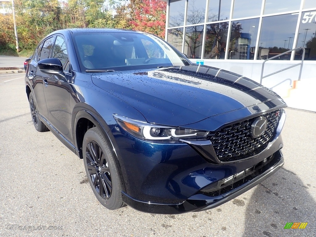 2023 CX-5 Turbo AWD - Deep Crystal Blue Mica / Black photo #9