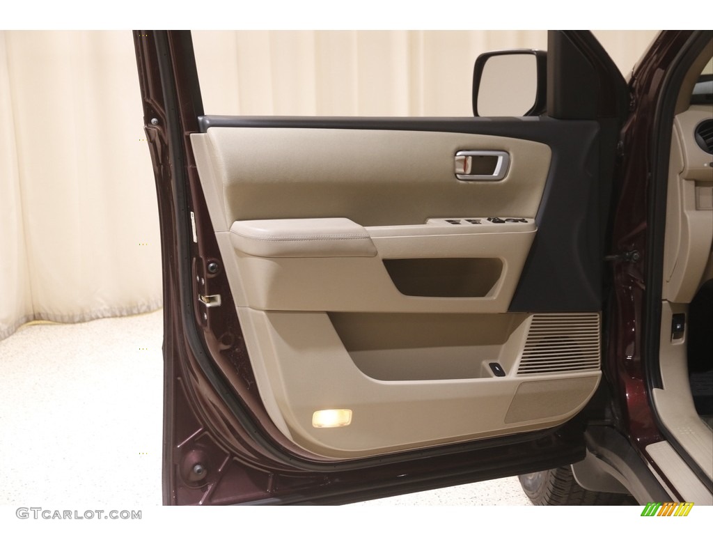 2014 Honda Pilot LX 4WD Beige Door Panel Photo #145051357
