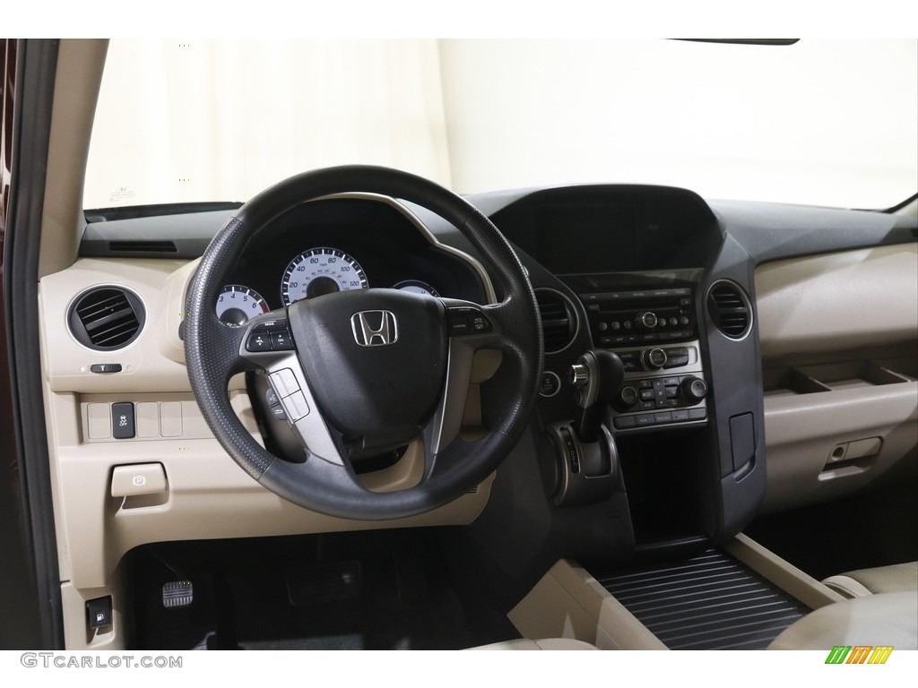 2014 Honda Pilot LX 4WD Beige Dashboard Photo #145051402