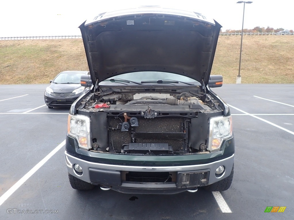 2013 F150 XLT SuperCrew 4x4 - Green Gem Metallic / Steel Gray photo #4