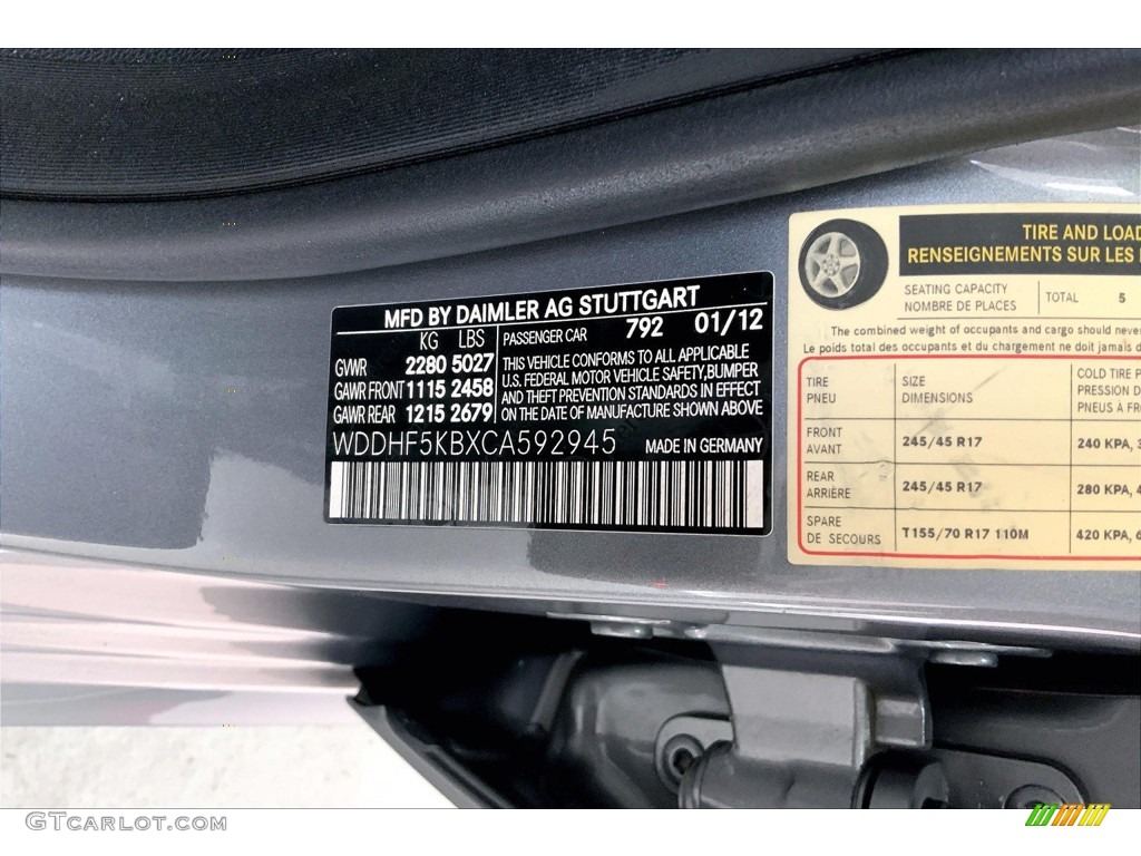 2012 E 350 Sedan - Palladium Silver Metallic / Black photo #33