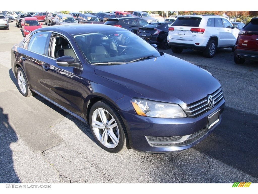 Night Blue Metallic 2014 Volkswagen Passat 1.8T SE Exterior Photo #145054348