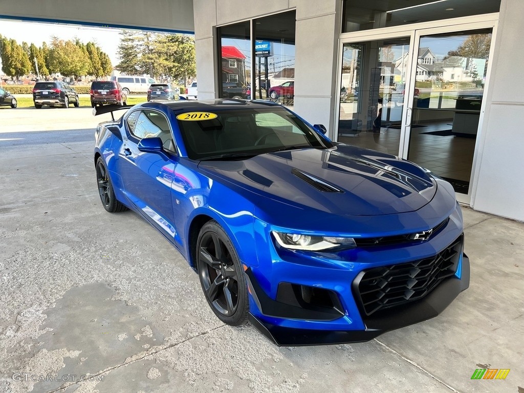 2018 Camaro SS Coupe - Hyper Blue Metallic / Jet Black photo #5