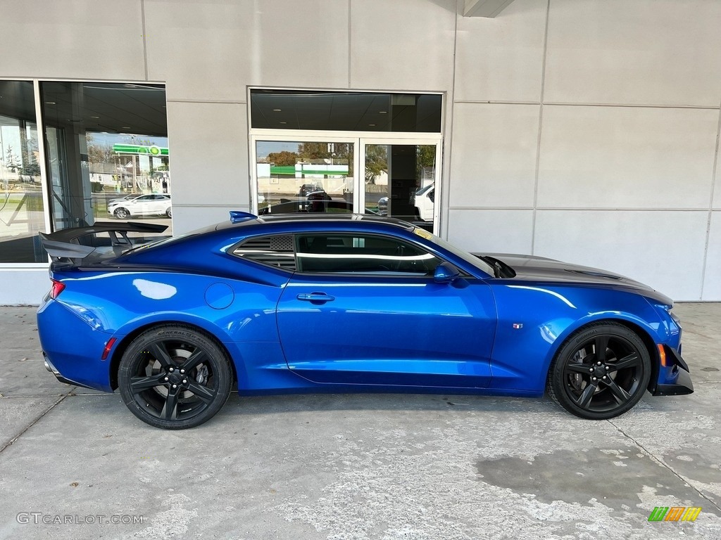 2018 Camaro SS Coupe - Hyper Blue Metallic / Jet Black photo #6