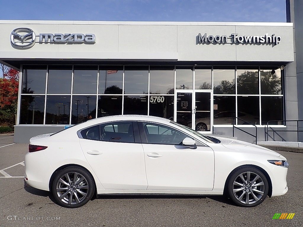 2022 Mazda3 Select Sedan - Snowflake White Pearl Mica / Black photo #1