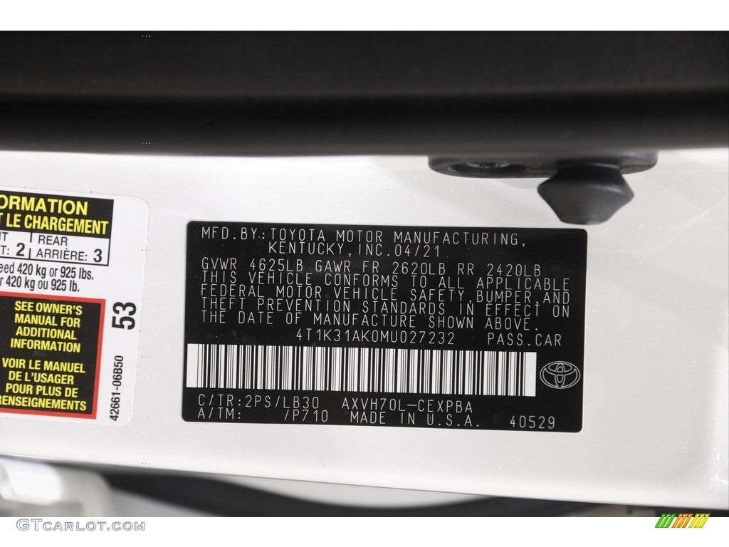 2021 Camry XSE Hybrid - Wind Chill Pearl / Cockpit Red photo #23