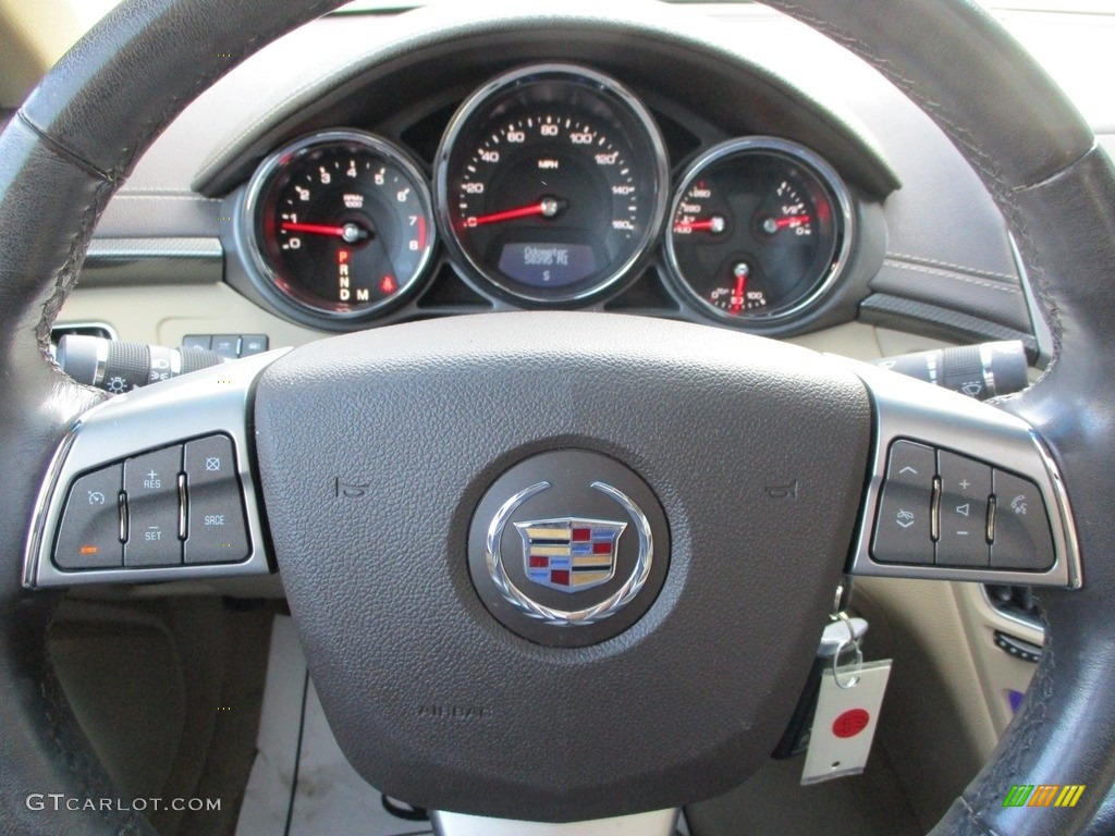 2013 Cadillac CTS 4 3.6 AWD Sedan Cashmere/Cocoa Steering Wheel Photo #145061779
