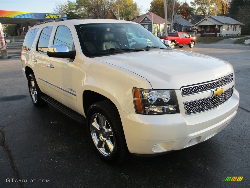2014 Tahoe LTZ 4x4 - White Diamond Tricoat / Light Cashmere/Dark Cashmere photo #5