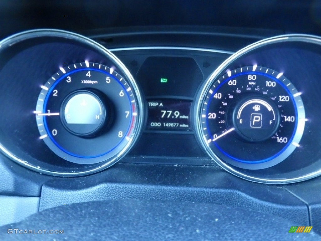2013 Sonata GLS - Midnight Black / Gray photo #10