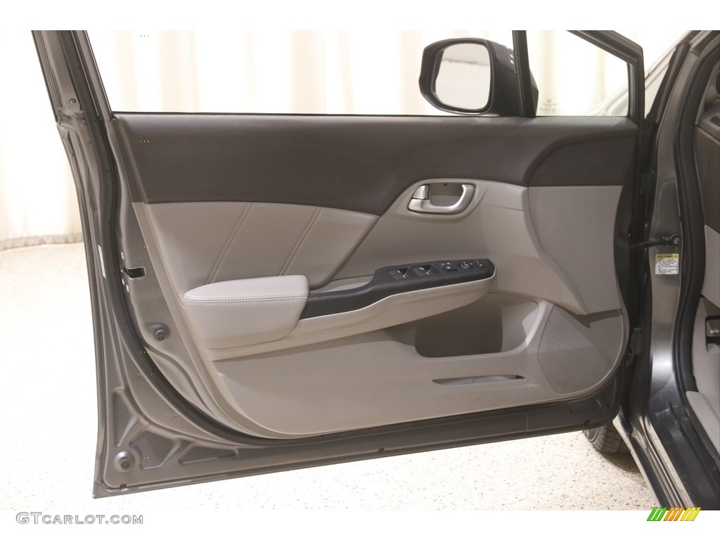 2012 Civic EX-L Sedan - Urban Titanium Metallic / Gray photo #4