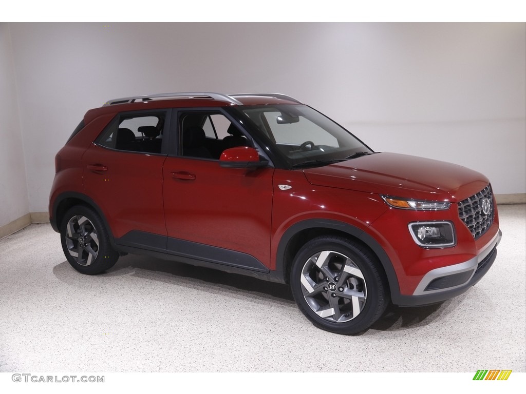 Scarlet Red Pearl 2021 Hyundai Venue Denim Exterior Photo #145069014