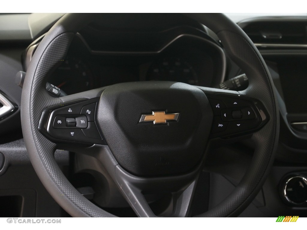 2021 Chevrolet Trailblazer LS AWD Jet Black Steering Wheel Photo #145070581